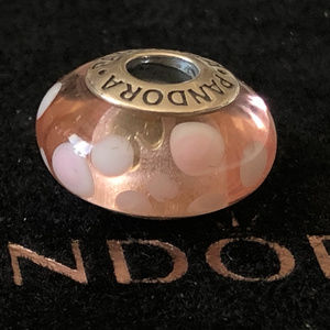 Pandora Pink Polka Dot Murano Glass Charm